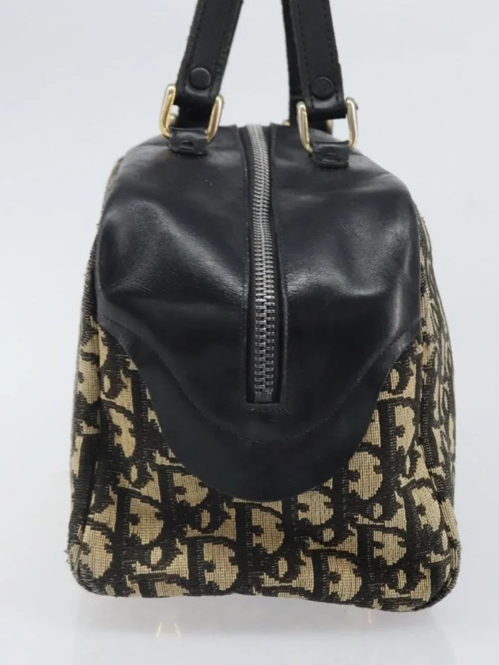 Christian Dior Trotter Canvas Hand Bag Navy Auth bs33053 - Picture 5 of 16